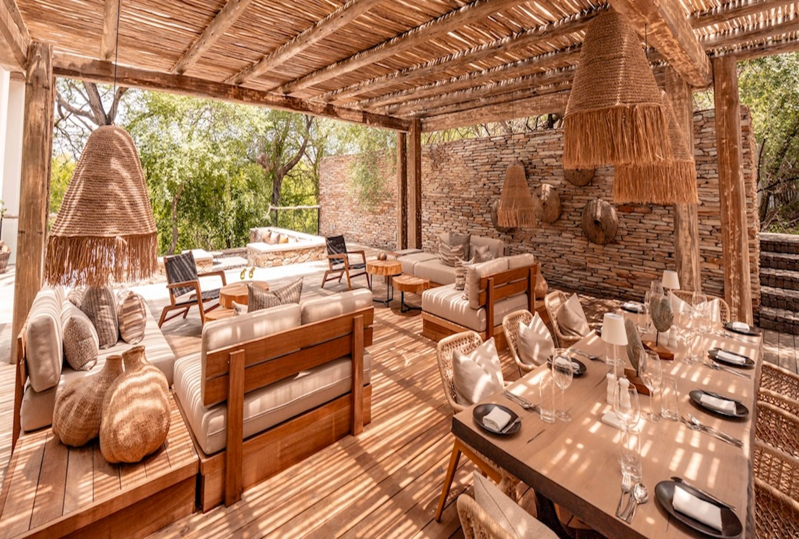 Kapama karula outdoor deck area