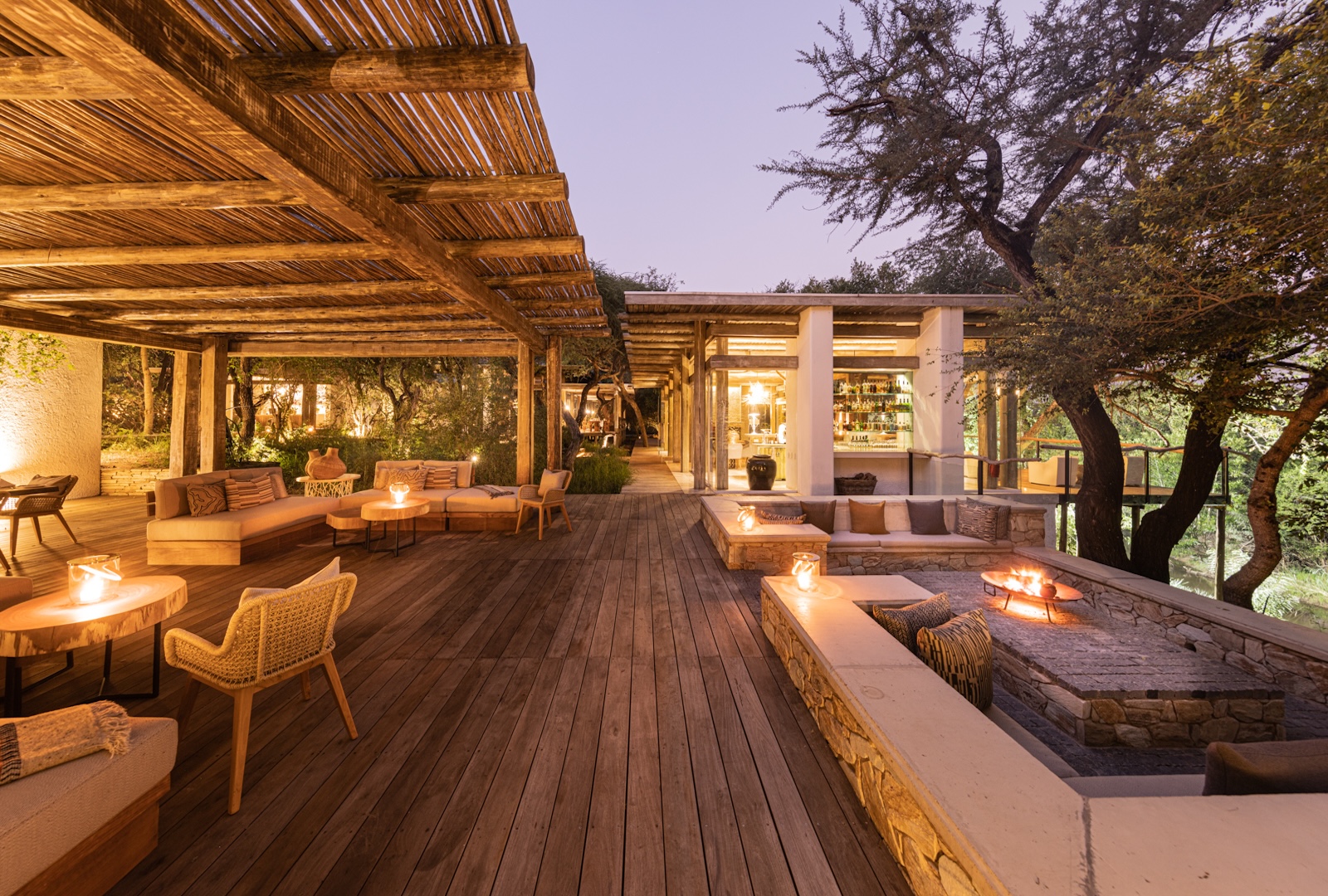 Kapama Karula fire pits and deck