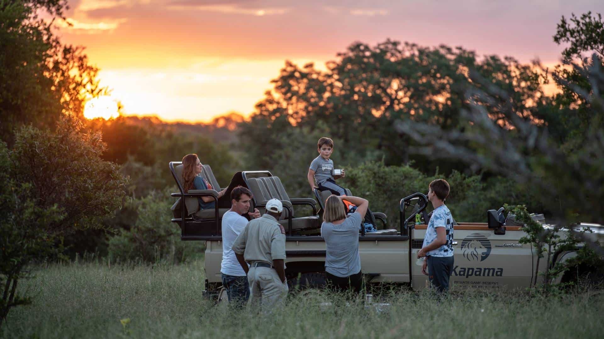 Kapama Private Game Reserve family on game drive