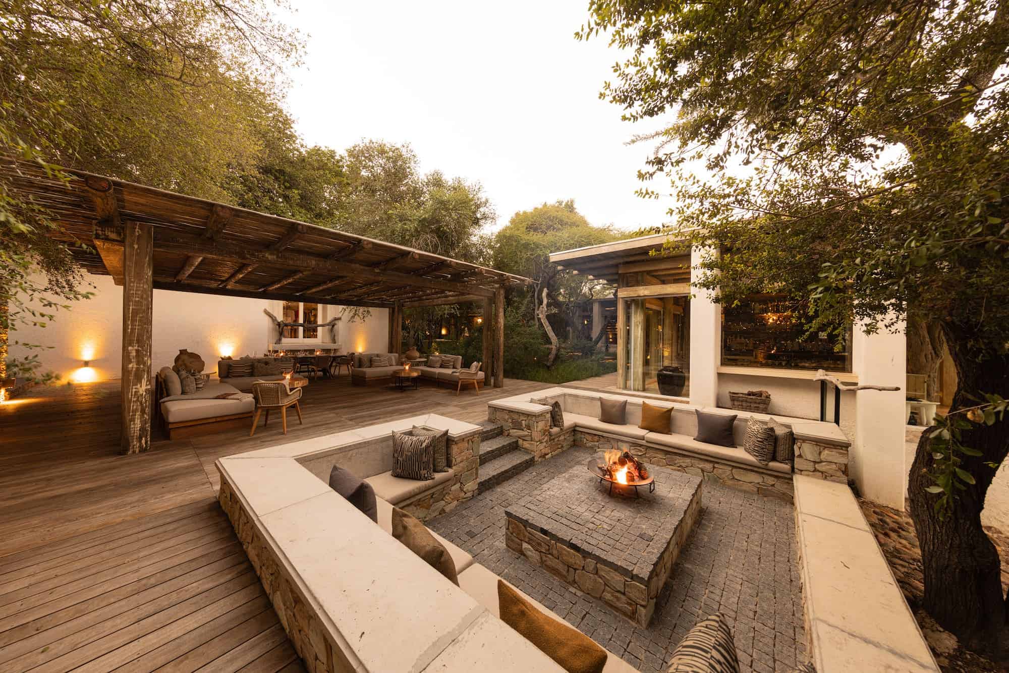 Kapama Karula fire pit in decking