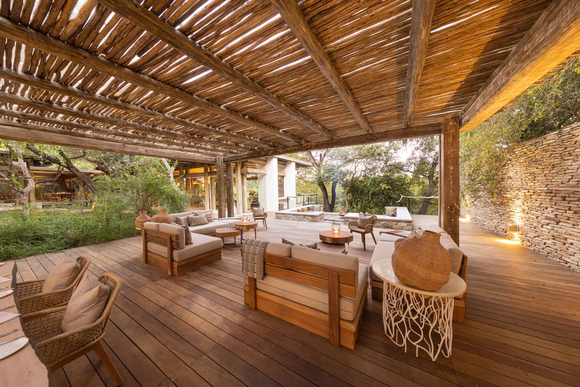 Kapama Karula lounge with fire pit