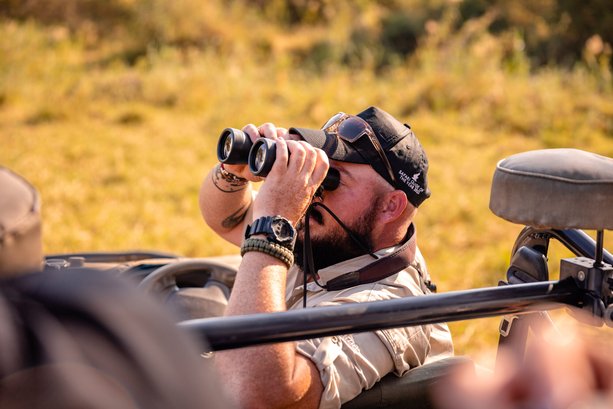 View Of A Ranger Tracking Wildlife