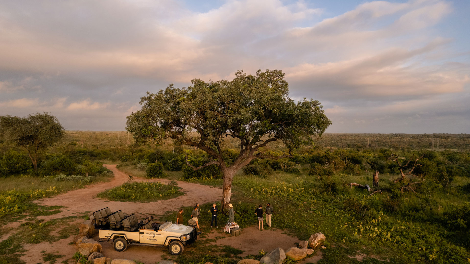 View Of Guests Embarking On An African Safari